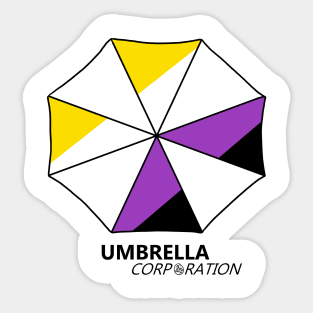 Non-Binary Pride Umbrella Corp Sticker